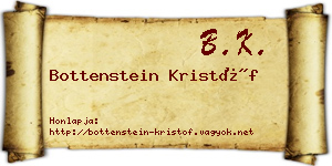 Bottenstein Kristóf névjegykártya